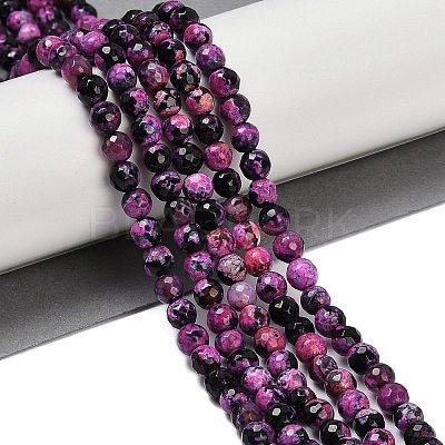 Natural Fire Crackle Agate Beads Strands G-C082-A01-41-1