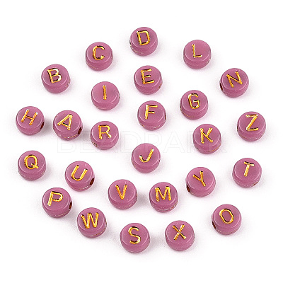 Plating Acrylic Beads OACR-P017-A02-1