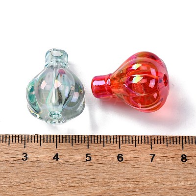 UV Plating Opaque Acrylic Beads PACR-Q003-01A-1