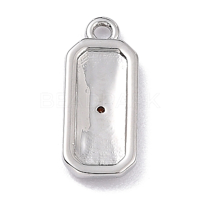 Brass Micro Pave Cubic Zirconia Charms ZIRC-I054-12P-04-1