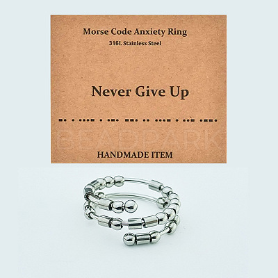 304 Stainless Steel Rotating Cuff Rings FS-WG14209-05-1
