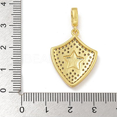 Rack Plating Brass Micro Pave Cubic Zirconia Pendants KK-I718-10G-03-1