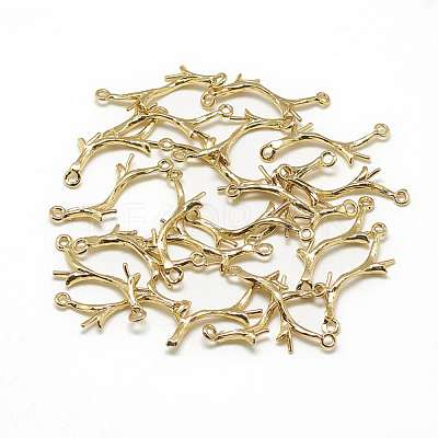 Brass Peg Bails Pendants KK-T032-144G-1