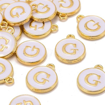 Golden Plated Alloy Charms LS-X-ENAM-S118-01G-1