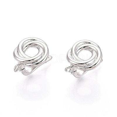 Brass Hoop Earring Findings KK-N267-31P-1