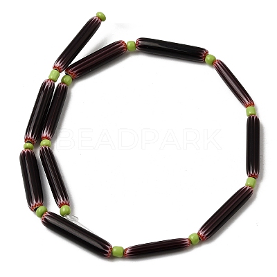 Handmade Lampwork Chevron Beads LAMP-Z019-01-02-1
