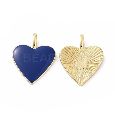 Brass Enamel Pendants KK-P204-14G-1