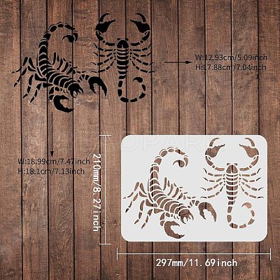 Large Plastic Reusable Drawing Painting Stencils Templates DIY-WH0202-197-1