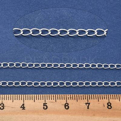 Brass Curb Chains KK-P304-02A-S-1