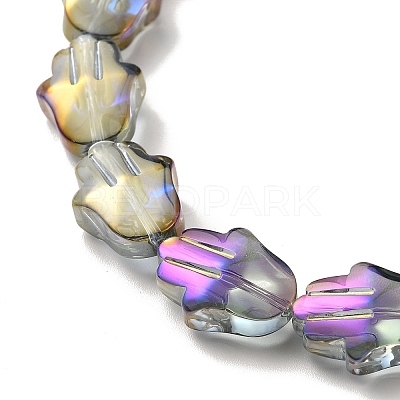 Transparent Electroplate Glass Beads Strands EGLA-F159-HR03-1