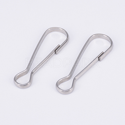 Stainless Steel Keychain Clasp Findings STAS-WH0016-08P-1