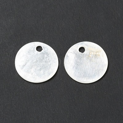 Natural Capiz Shell Charms BSHE-G029-15-1