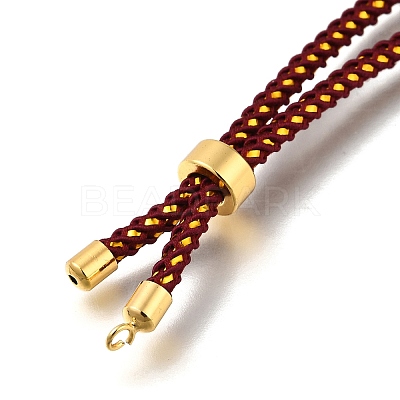 Braided Cotton Cord Slider Bracelet Making LS-MAK-R001-01G-04-1