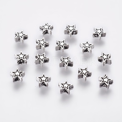 Tibetan Style Alloy Beads X-TIBEB-01-AS-RS-1