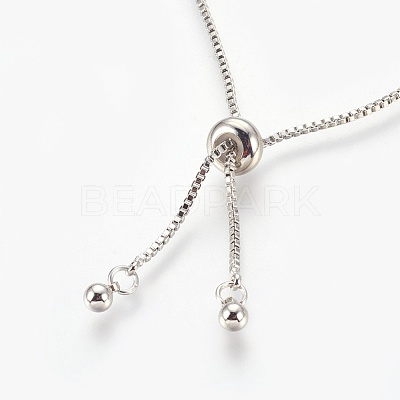 Brass Cubic Zirconia Bolo Tennis Bracelets BJEW-P232-01P-01-1