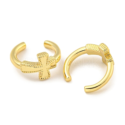 Brass Cuff Earrings EJEW-C104-136G-1