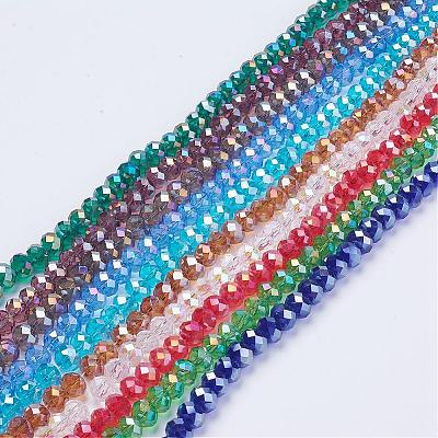 Electroplate Glass Beads GR8MM-AB-1