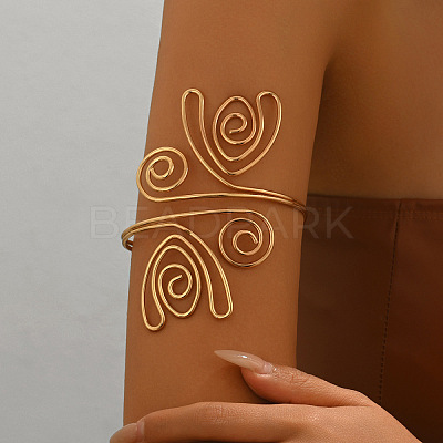 Iron Spiral Flower Upper Arm Cuff Bangles for Women WGE9B06-01-1