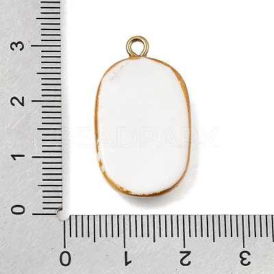 Fruit & Floral & Animals Printed Handmade Porcelain Pendants STAS-Z207-01G-M-1