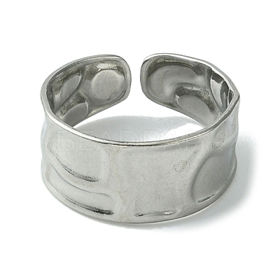 Non-Tarnish 304 Stainless Steel Open Cuff Ring RJEW-L110-019P-1