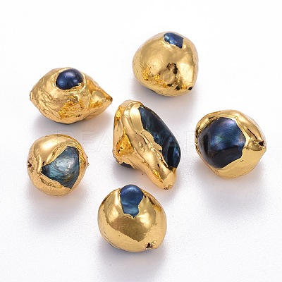 Natural Baroque Pearl Cultured Freshwater Pearl Beads PEAR-E014-10-1