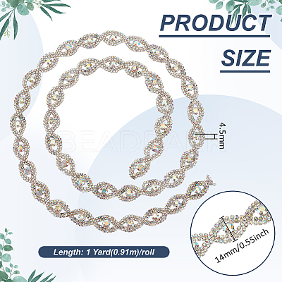 1 Yard Iron Rhinestone Cup Chains DIY-BC0016-30-1