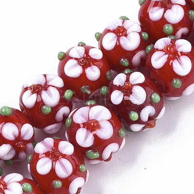 Handmade Lampwork Beads Strands LAMP-N021-001E-1