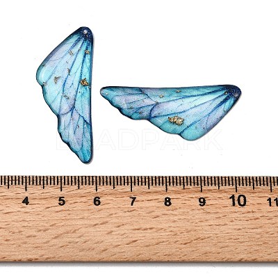 2Pcs Transparent Epoxy Resin Pendants RESI-A044-04A-1