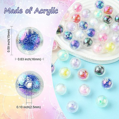 50Pcs Transparent Acrylic Beads OACR-CJ0001-37-1