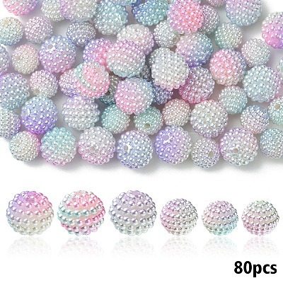 Imitation Pearl Acrylic Beads OACR-YW0002-04B-03-1