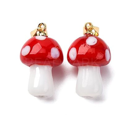 Handmade Lampwork Pendants LAMP-S069-08G-02-1