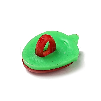 Acrylic Strawberry Shank Buttons X-BUTT-E025-03-1