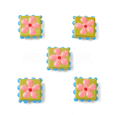 5Pcs Handmade Lampwork Enamel Beads LAMP-YW0004-06F-1
