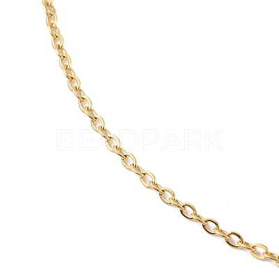 Ion Plating(IP) 304 Stainless Steel Cable Chain Necklace for Men Women NJEW-M200-01G-1