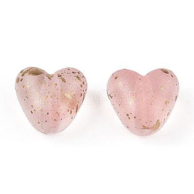 Transparent Frosted Spray Painted Acrylic Beads X1-FACR-TAC0004-02C-1