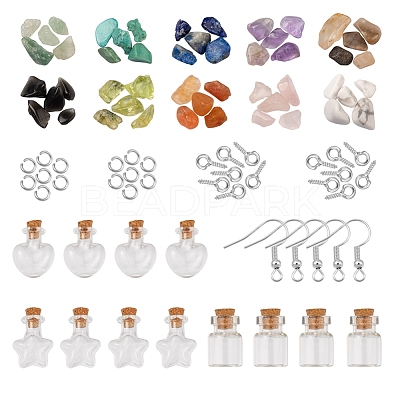DIY Wish Bottle Pendant Earring Making Kits DIY-FS0002-26-1