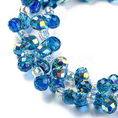Electroplate Transparent Glass Beads Strands EGLA-P052-01A-AB05-1