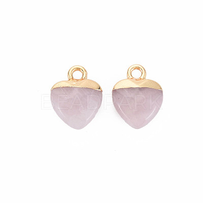 Natural Rose Quartz Charms G-N326-121-02-1