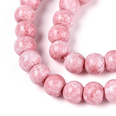 Baking Paint Glass Beads Strands DGLA-N016-6mm-02-1