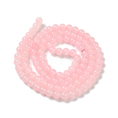 Baking Paint Imitation Jade Glass Round Bead Strands DGLA-Q021-8mm-26-1