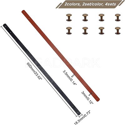 4Sets 2 Colors PU Leather Bag Handles FIND-FH0004-14B-1