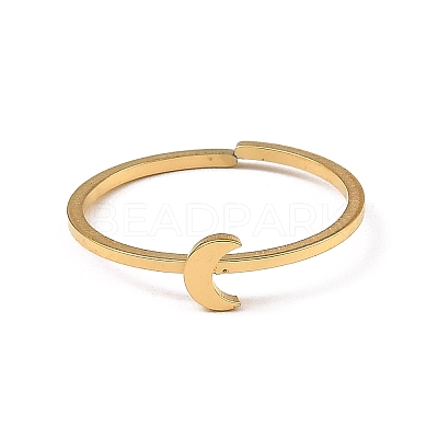 304 Stainless Steel Adjustable Open Cuff Rings RJEW-Q806-01G-02-1