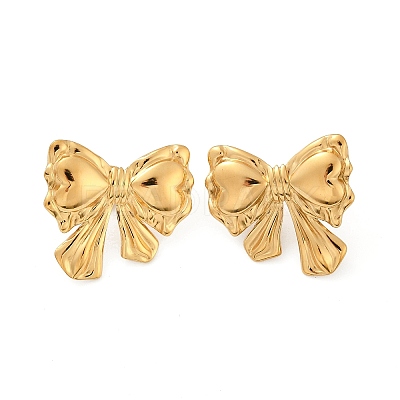 304 Stainless Steel Stud Earrings EJEW-G423-32E-G-1