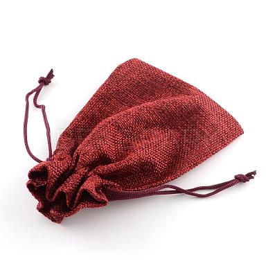 Burlap Packing Pouches Drawstring Bags ABAG-Q050-10x14-06-1