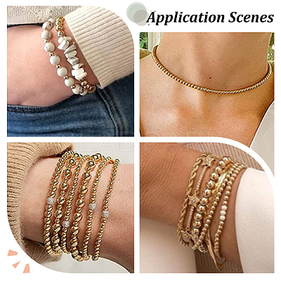 Rack Plating Brass Beads KK-LP0001-08G-04-1