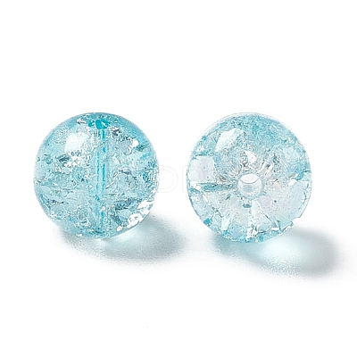 Transparent Crackle Glass Beads GLAA-P029-01-1