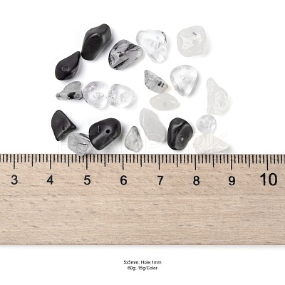 60G 4 Style Natural Mixed Gemstone Chip Beads G-FS0001-44-1