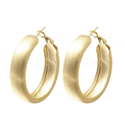 Brass Ring Hoop Earrings for Women LS-EJEW-A121-17B-G-1