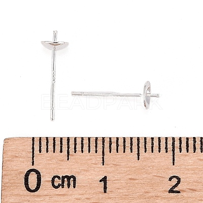 925 Sterling Silver Stud Earring Findings STER-K167-027B-S-1