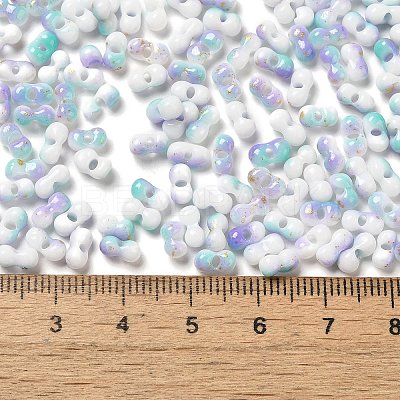 Two Tone Baking Paint Glass Seed Beads SEED-F005-01A-09-1